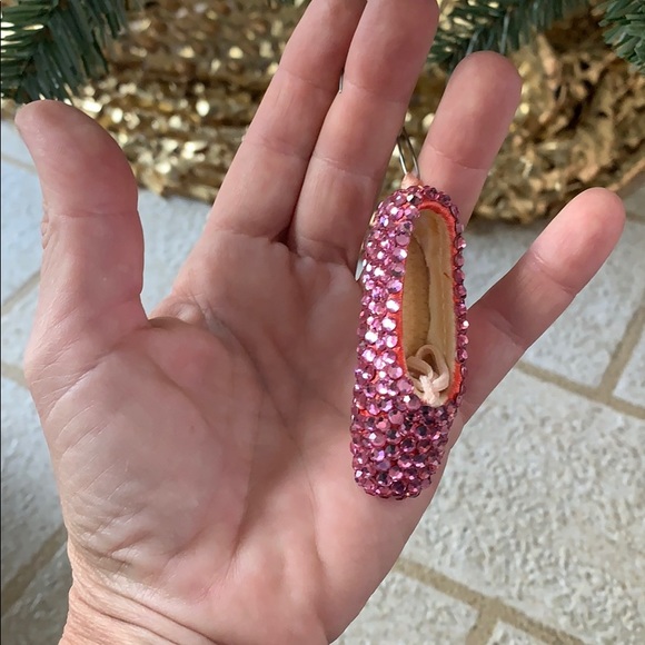 Pink Crystal Pavé Mini Ballet Shoe Ornament BNIB - Picture 4 of 8